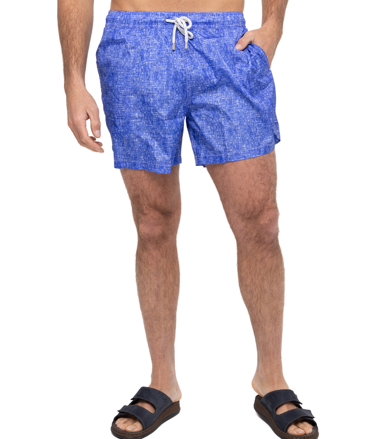 Traje De Baño Fibras Recicladas Hombre Linen Azul Rockford