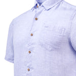 Camisa Lino Orgánico Hombre Linenshort Lila Rockford
