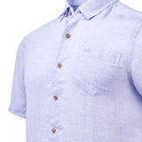 Camisa Lino Orgánico Hombre Linenshort Lila Rockford