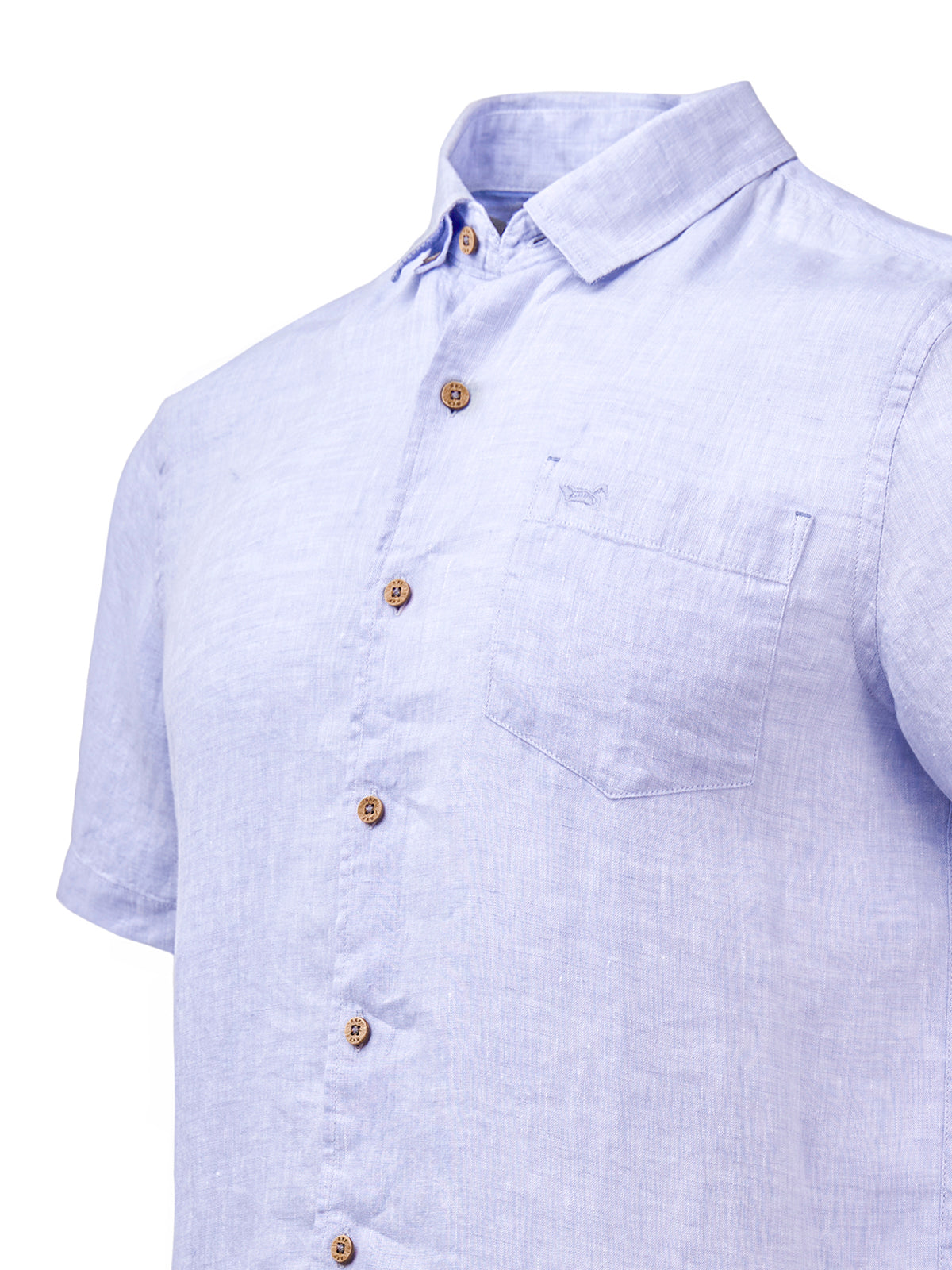Camisa Lino Orgánico Hombre Linenshort Lila Rockford