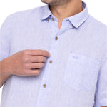 Camisa Lino Orgánico Hombre Linenshort Lila Rockford