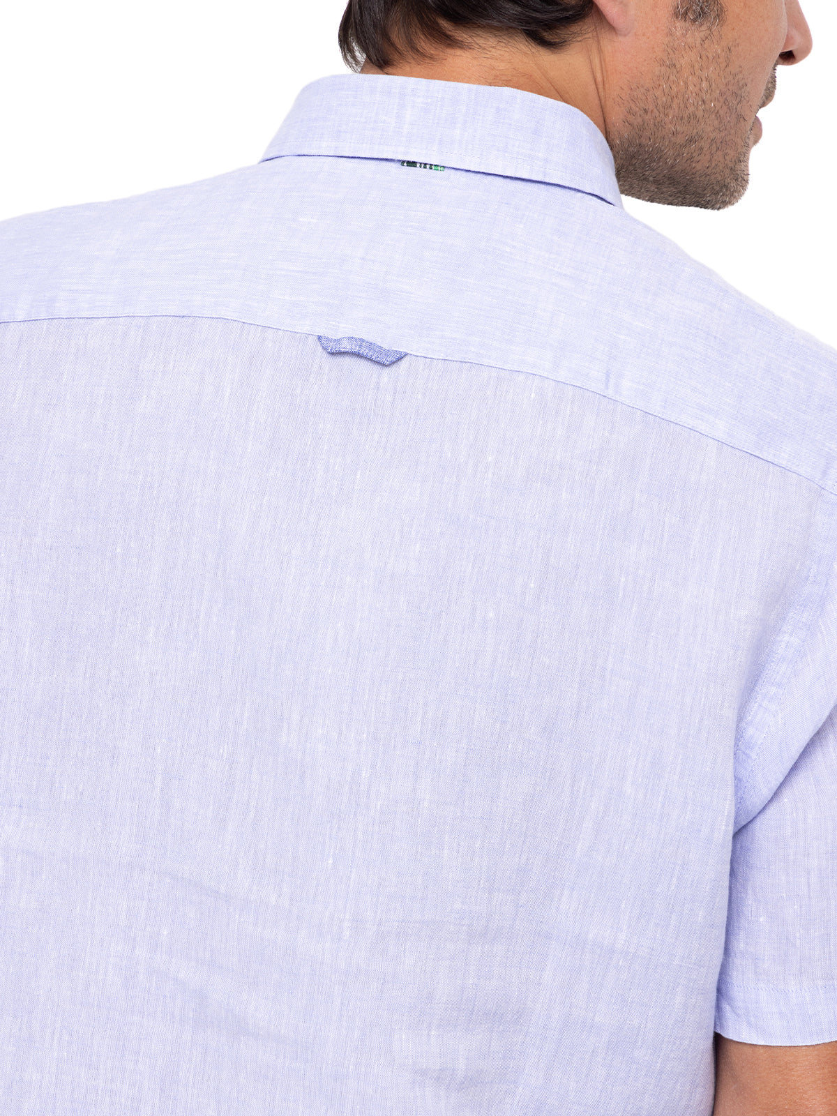 Camisa Lino Orgánico Hombre Linenshort Lila Rockford