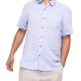 Camisa Lino Orgánico Hombre Linenshort Lila Rockford