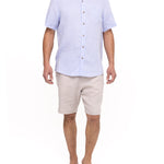 Camisa Lino Orgánico Hombre Linenshort Lila Rockford