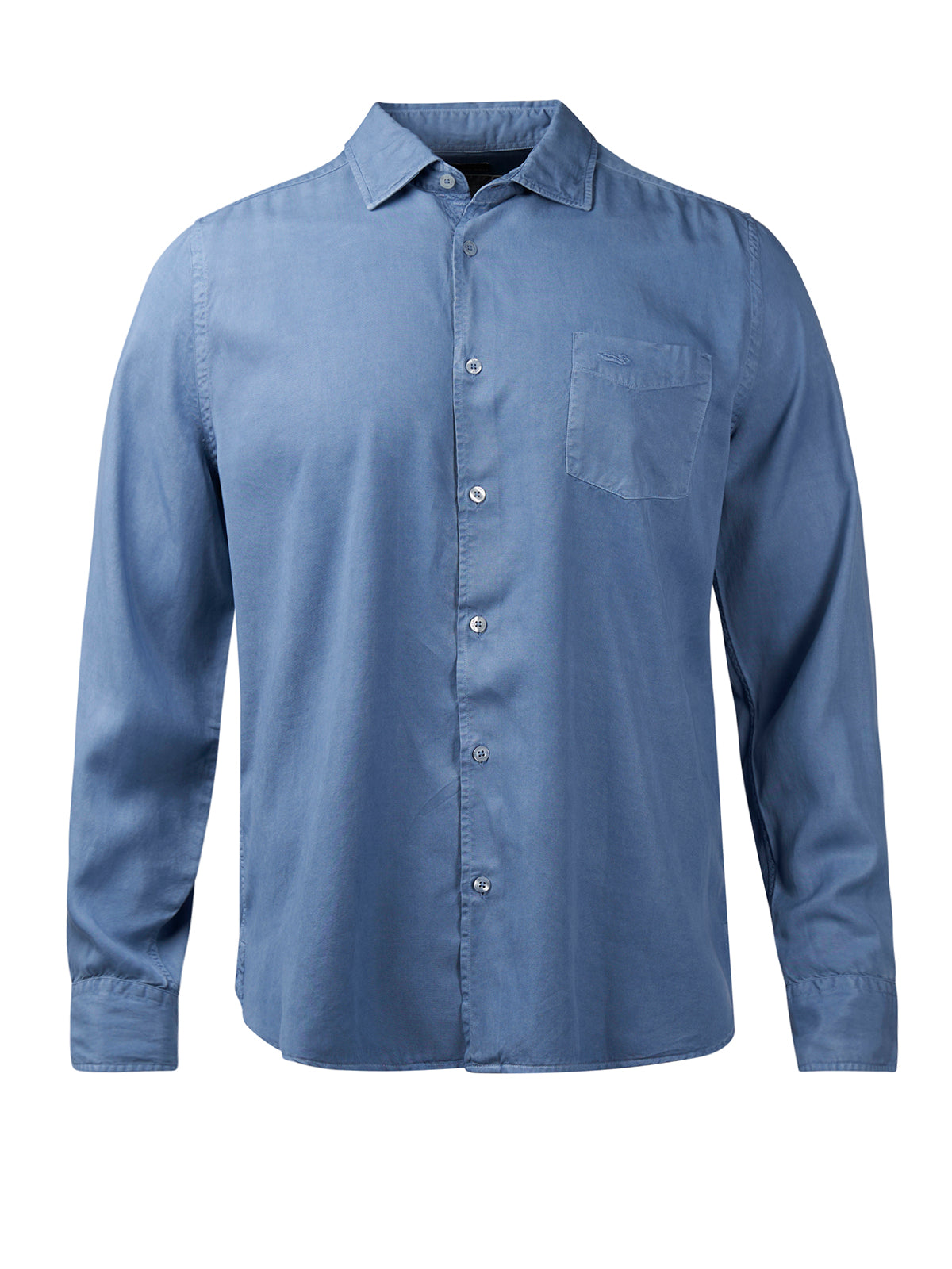 Camisa Tencel Hombre Aveiro Azul Rockford