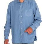 Camisa Tencel Hombre Aveiro Azul Rockford