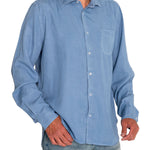 Camisa Tencel Hombre Aveiro Azul Rockford