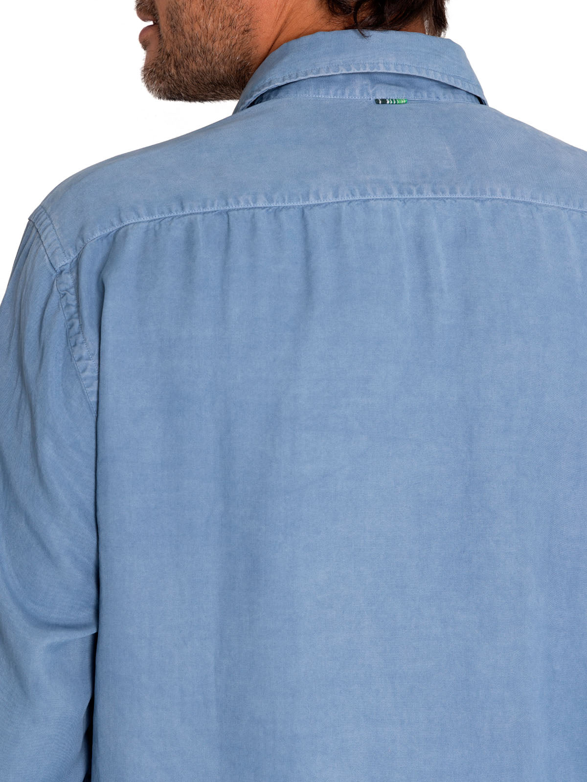 Camisa Tencel Hombre Aveiro Azul Rockford