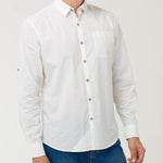 Camisa Algodón Orgánico Hombre Galiton Blanco Rockford