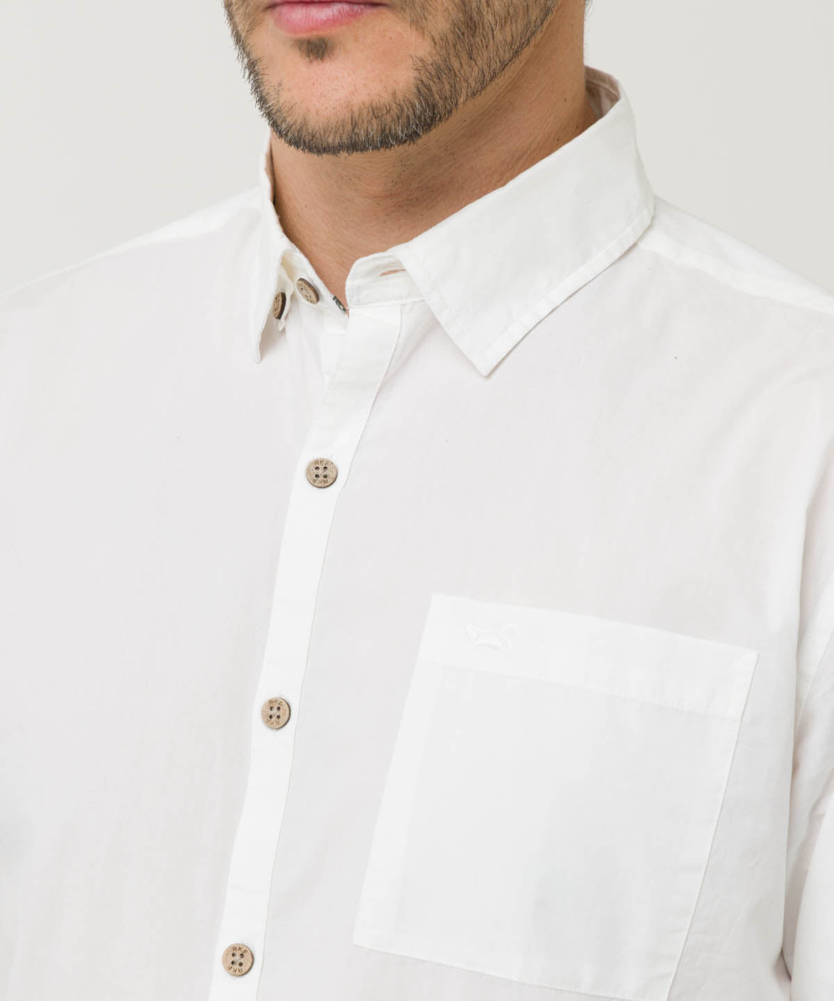 Camisa Algodón Orgánico Hombre Galiton Blanco Rockford