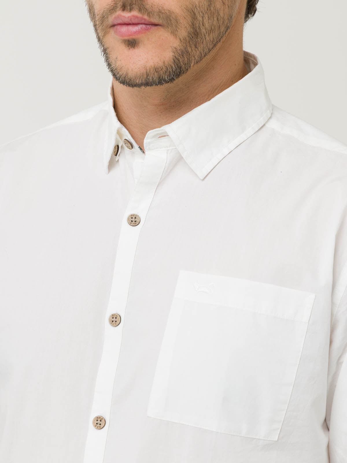 Camisa Algodón Orgánico Hombre Galiton Blanco Rockford