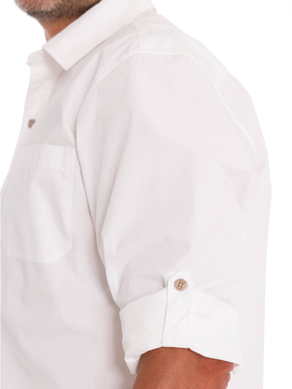 Camisa Algodón Orgánico Hombre Galiton Blanco Rockford