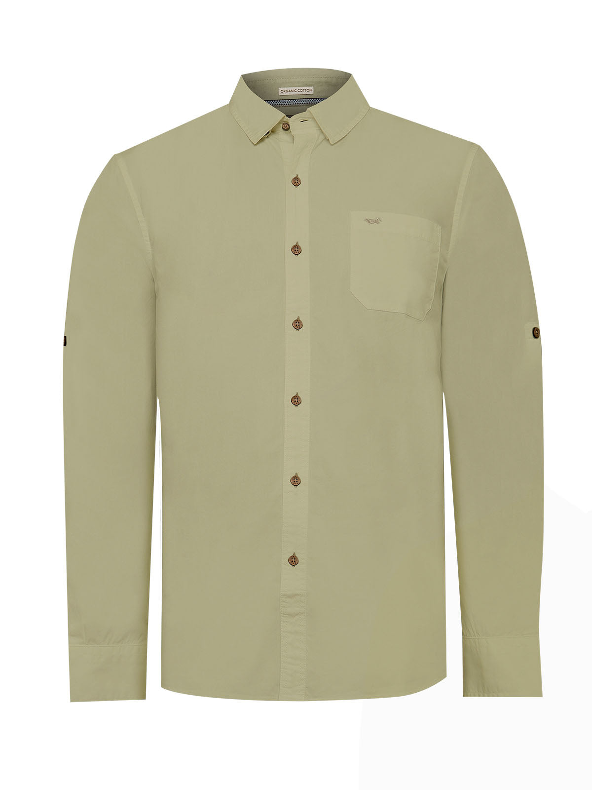 Camisa Algodón Orgánico Hombre Galiton Verde Rockford