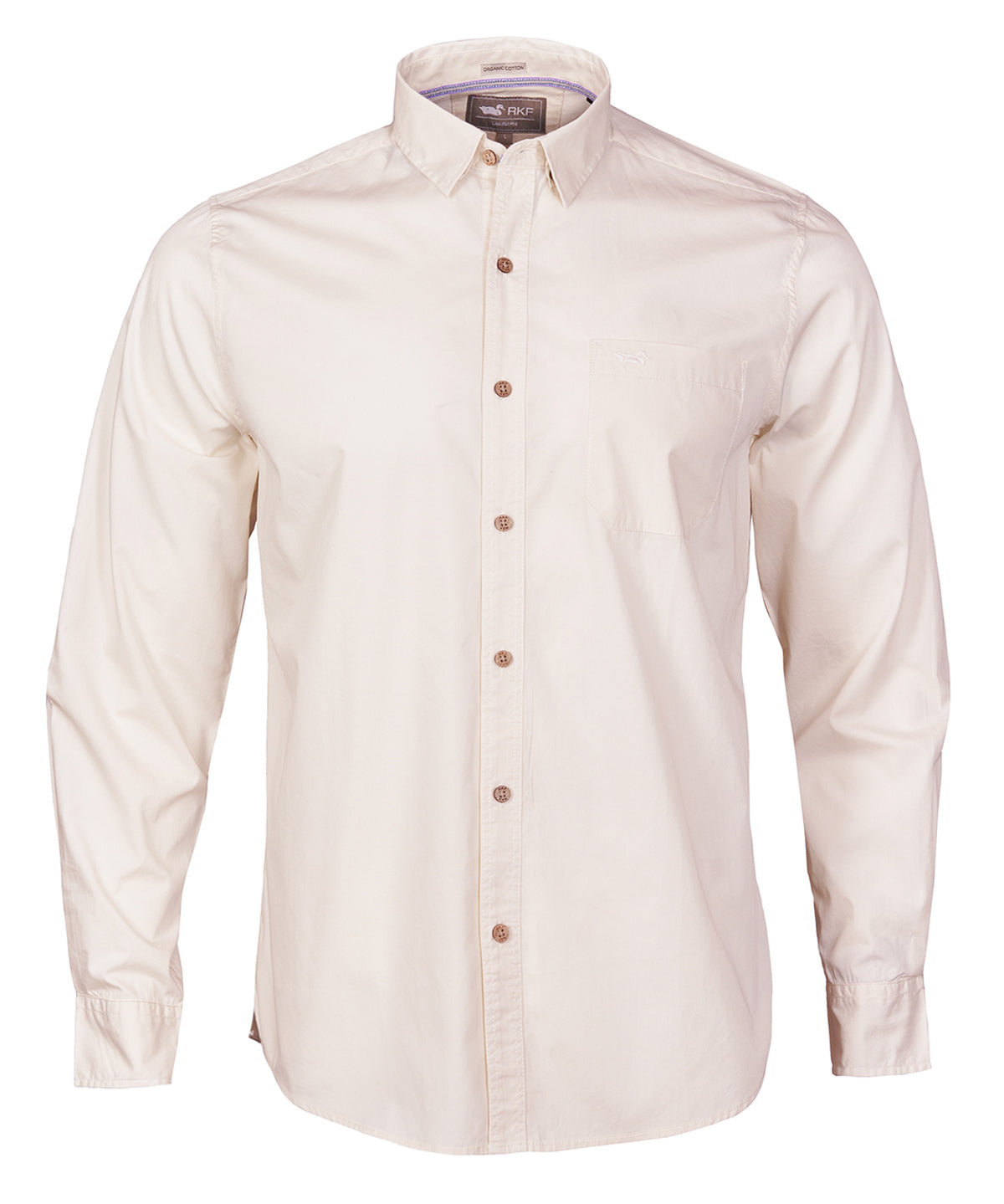 Camisa Algodón Orgánico Hombre Galiton Beige/Crudo Rockford
