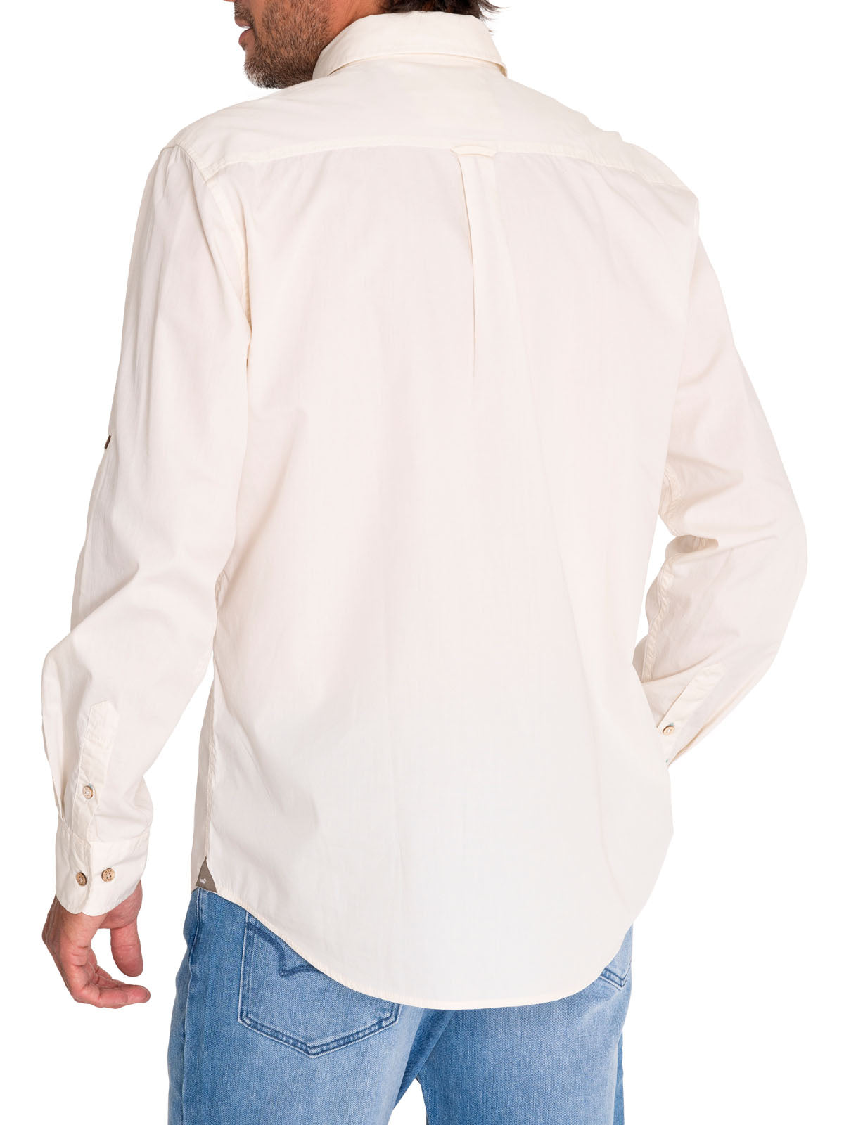 Camisa Algodón Orgánico Hombre Galiton Beige/Crudo Rockford