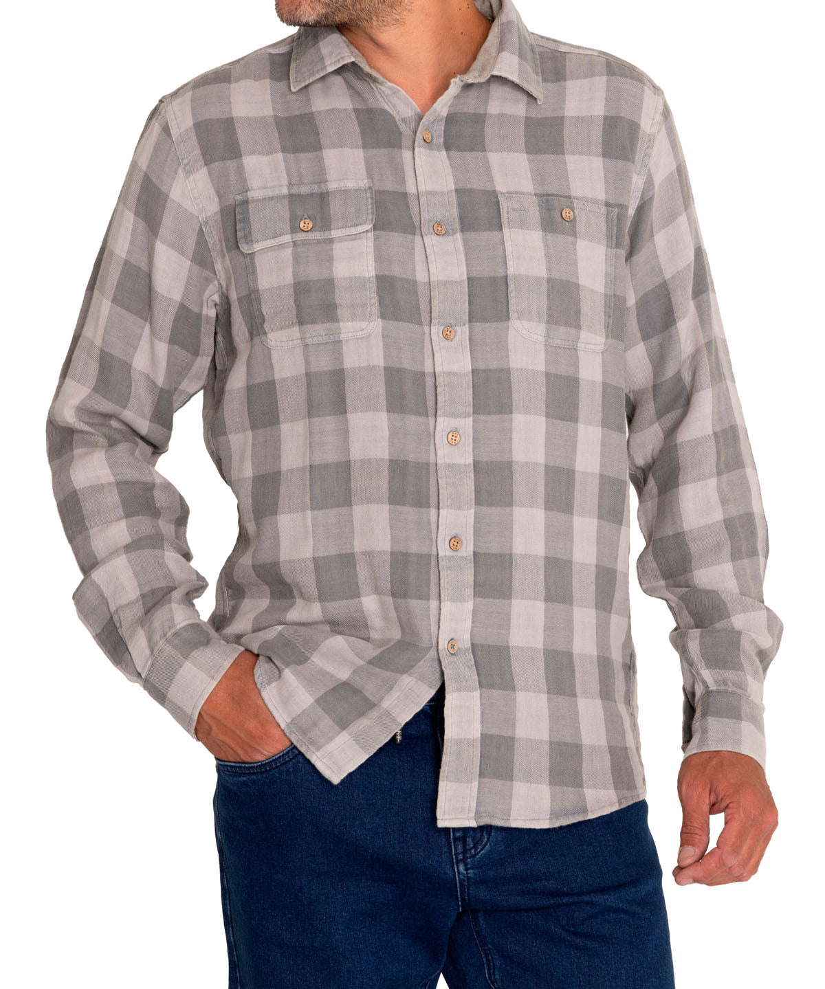 Camisa Algodón Orgánico Hombre Bradford Verde Rockford