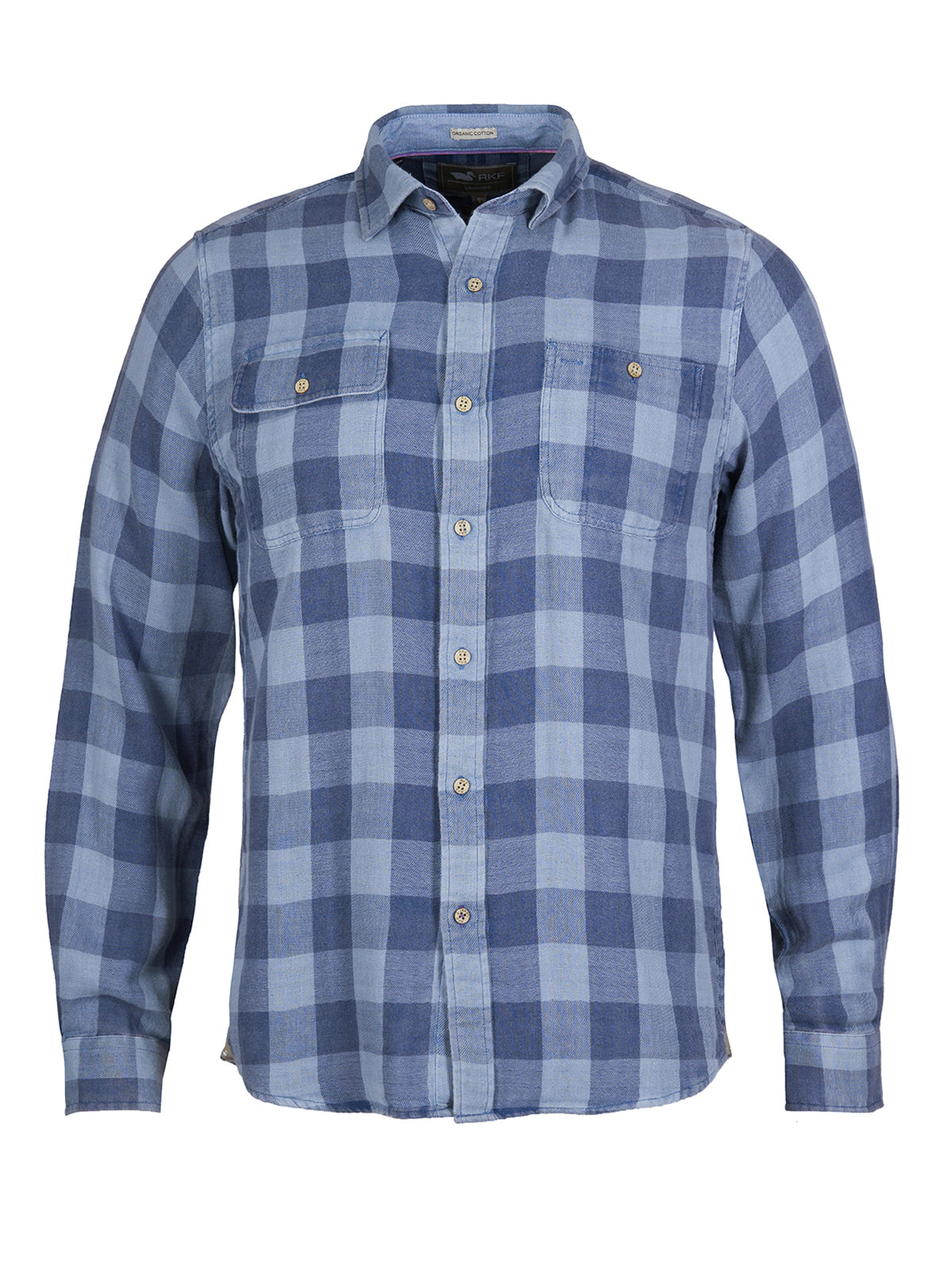 Camisa Algodón Orgánico Hombre Bradford Azul Rockford