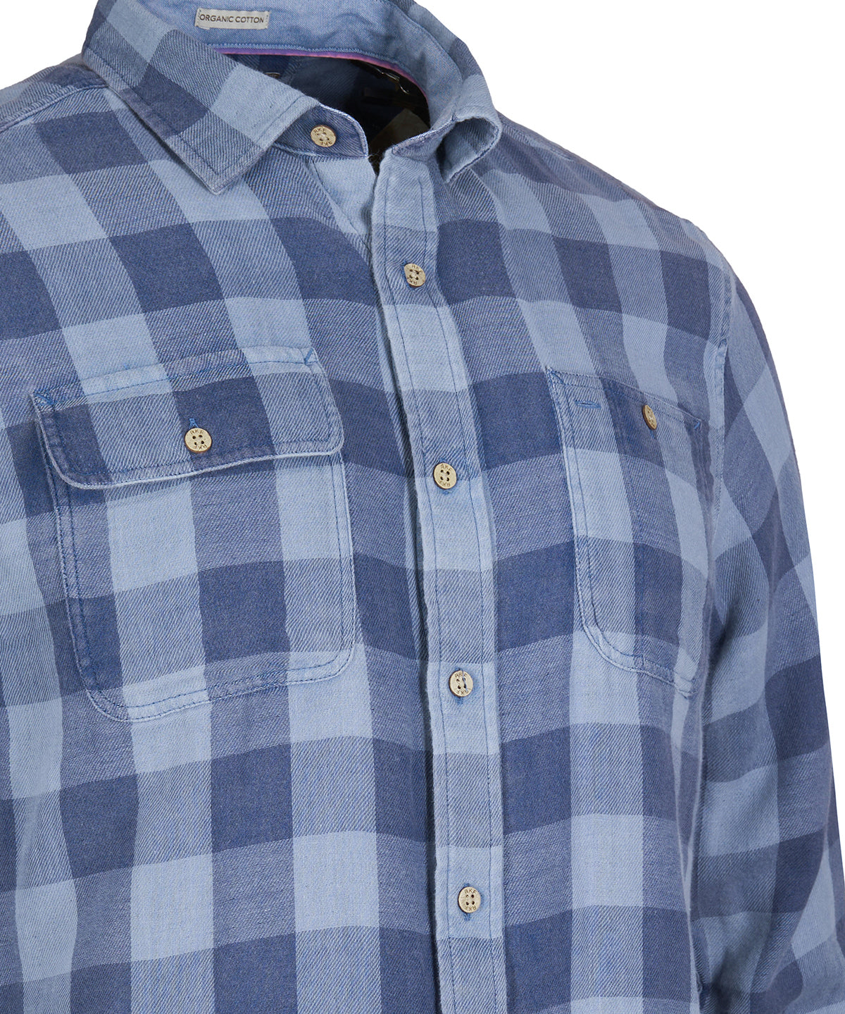 Camisa Algodón Orgánico Hombre Bradford Azul Rockford