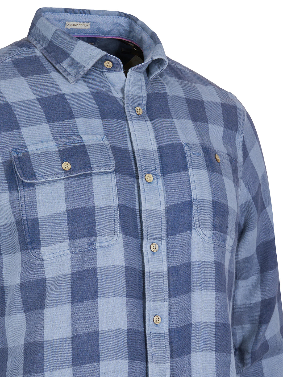 Camisa Algodón Orgánico Hombre Bradford Azul Rockford