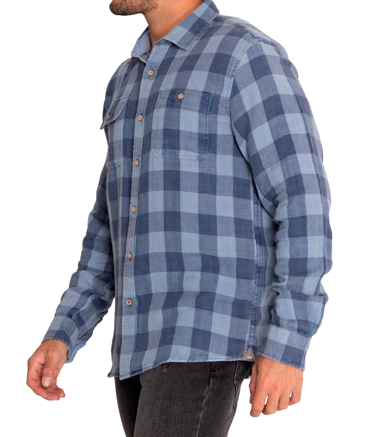 Camisa Algodón Orgánico Hombre Bradford Azul Rockford