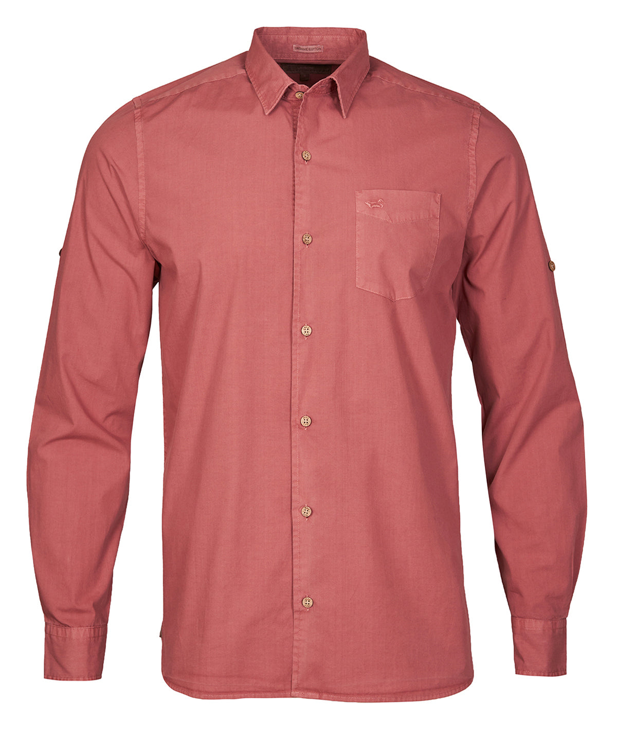 Camisa Algodón Orgánico Hombre Leeds Naranjo Rockford