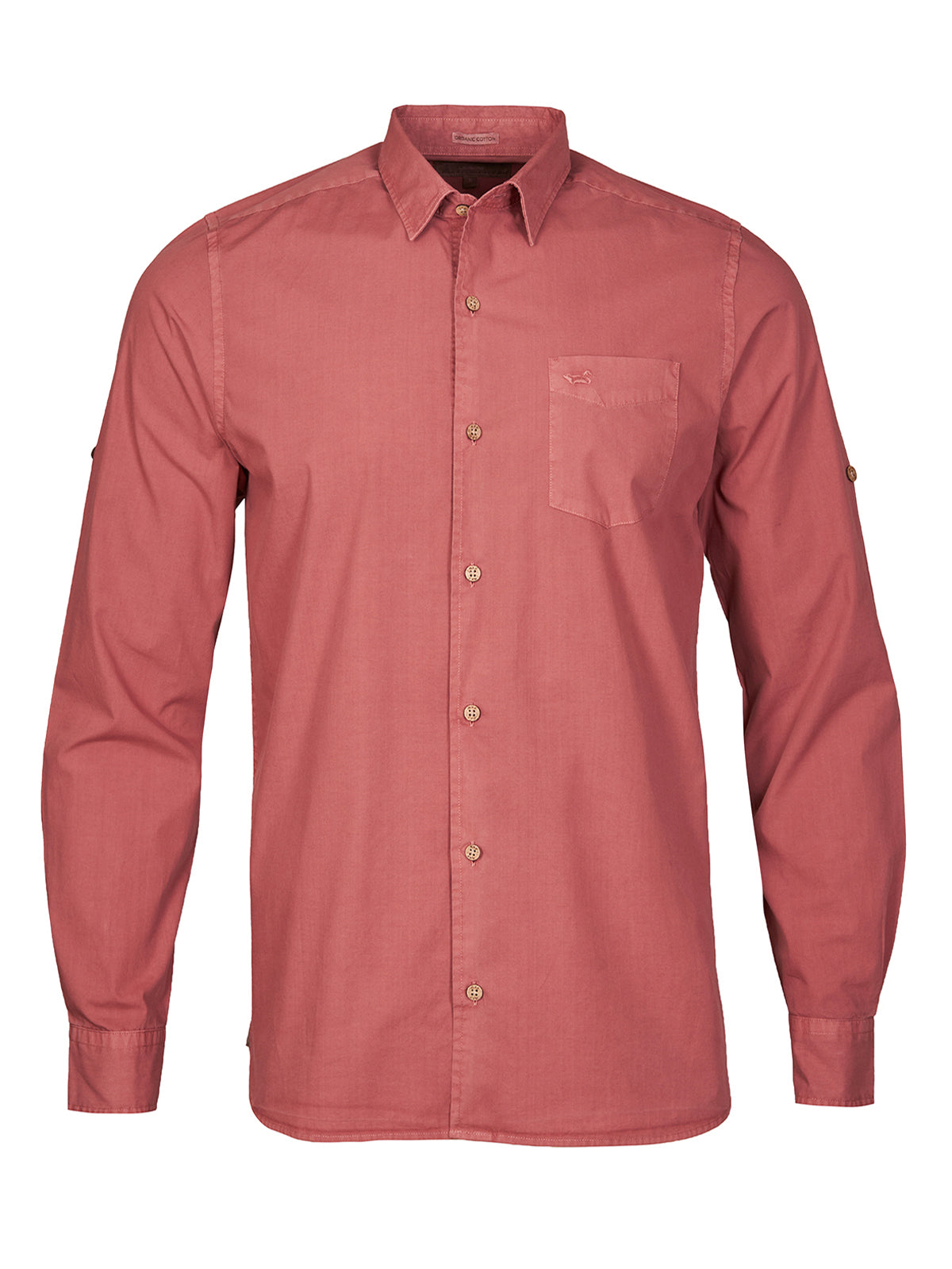 Camisa Algodón Orgánico Hombre Leeds Naranjo Rockford
