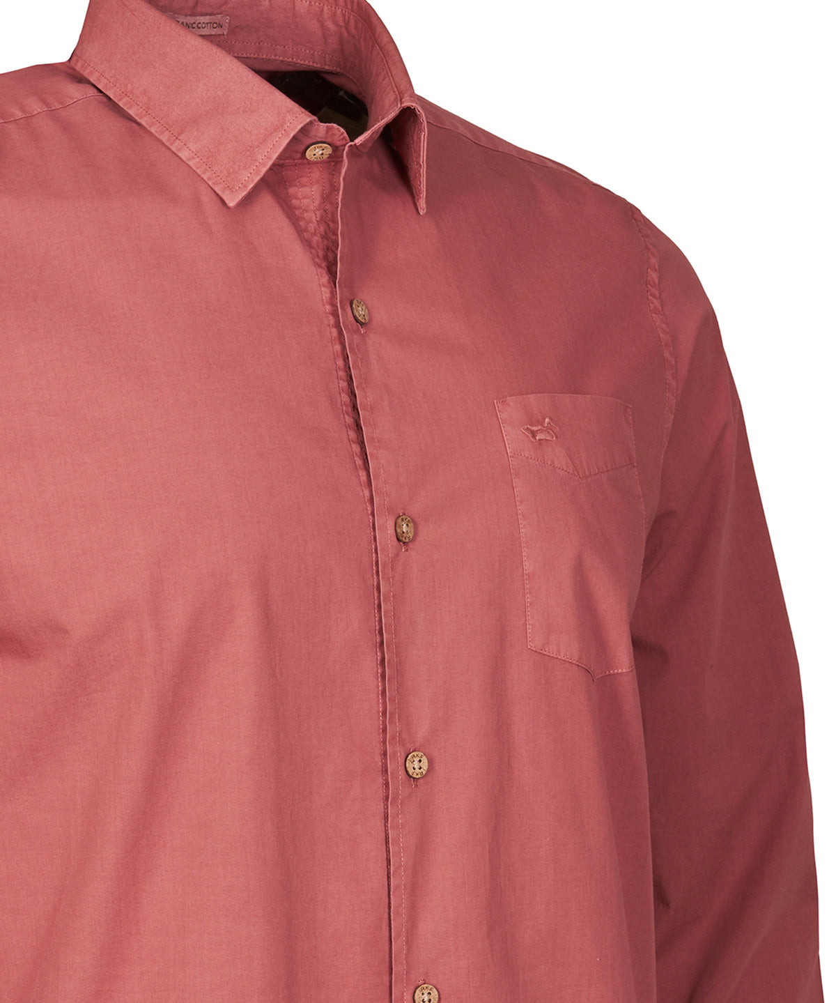 Camisa Algodón Orgánico Hombre Leeds Naranjo Rockford