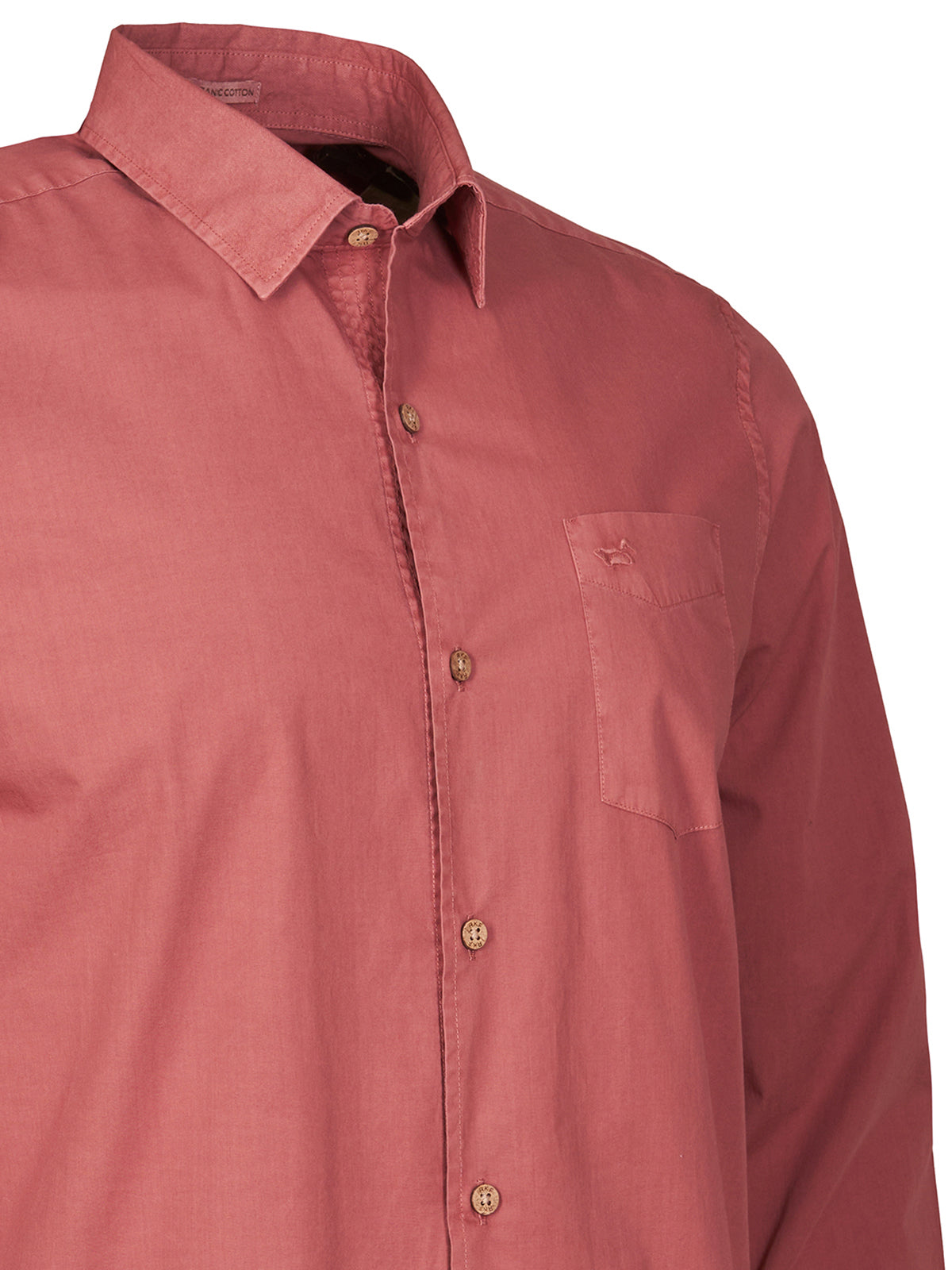 Camisa Algodón Orgánico Hombre Leeds Naranjo Rockford