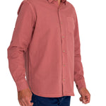 Camisa Algodón Orgánico Hombre Leeds Naranjo Rockford