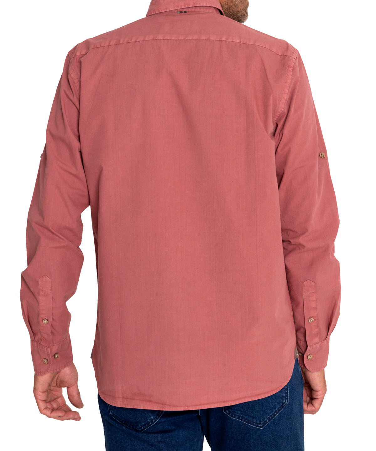Camisa Algodón Orgánico Hombre Leeds Naranjo Rockford