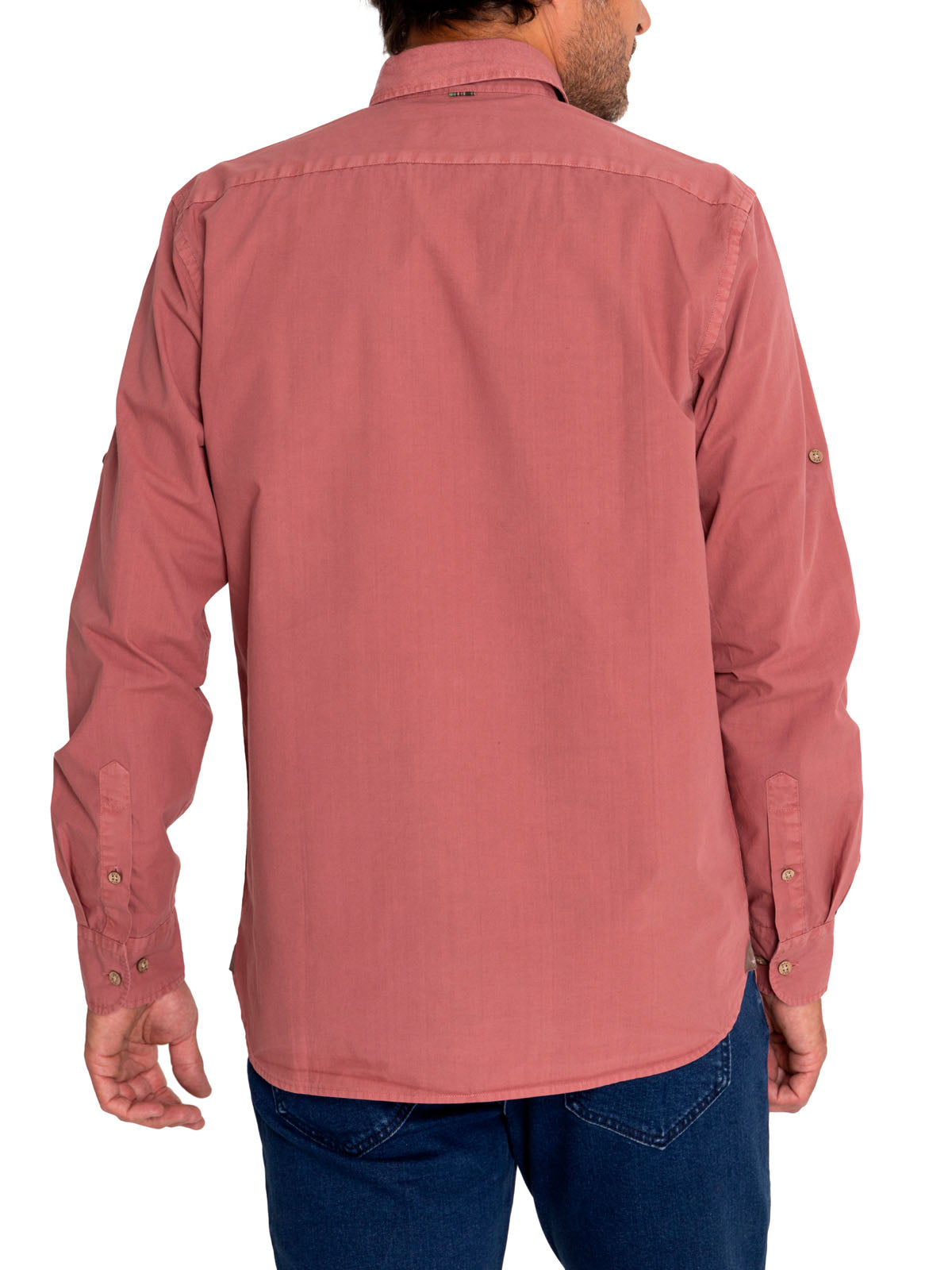 Camisa Algodón Orgánico Hombre Leeds Naranjo Rockford