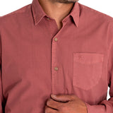 Camisa Algodón Orgánico Hombre Leeds Naranjo Rockford
