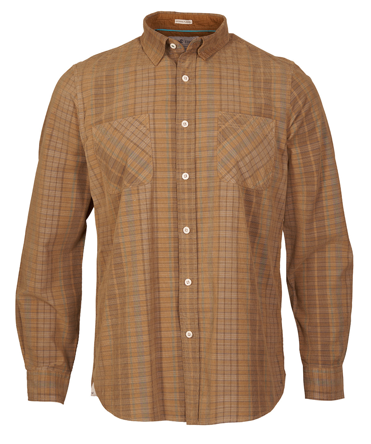 Camisa Algodón Orgánico Hombre Tartancord Beige/Crudo Rockford