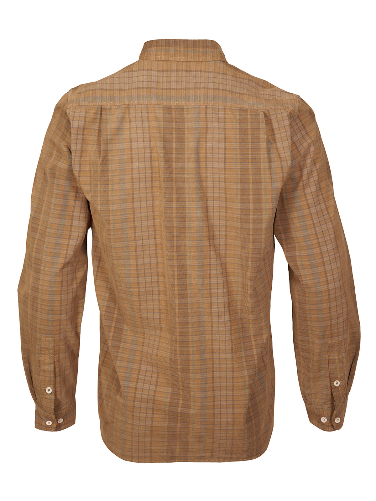 Camisa Algodón Orgánico Hombre Tartancord Beige/Crudo Rockford