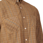 Camisa Algodón Orgánico Hombre Tartancord Beige/Crudo Rockford
