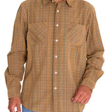 Camisa Algodón Orgánico Hombre Tartancord Beige/Crudo Rockford
