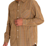 Camisa Algodón Orgánico Hombre Tartancord Beige/Crudo Rockford