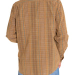 Camisa Algodón Orgánico Hombre Tartancord Beige/Crudo Rockford