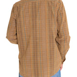 Camisa Algodón Orgánico Hombre Tartancord Beige/Crudo Rockford