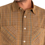Camisa Algodón Orgánico Hombre Tartancord Beige/Crudo Rockford