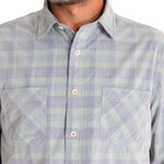 Camisa Algodón Orgánico Hombre Tartancord Verde Rockford