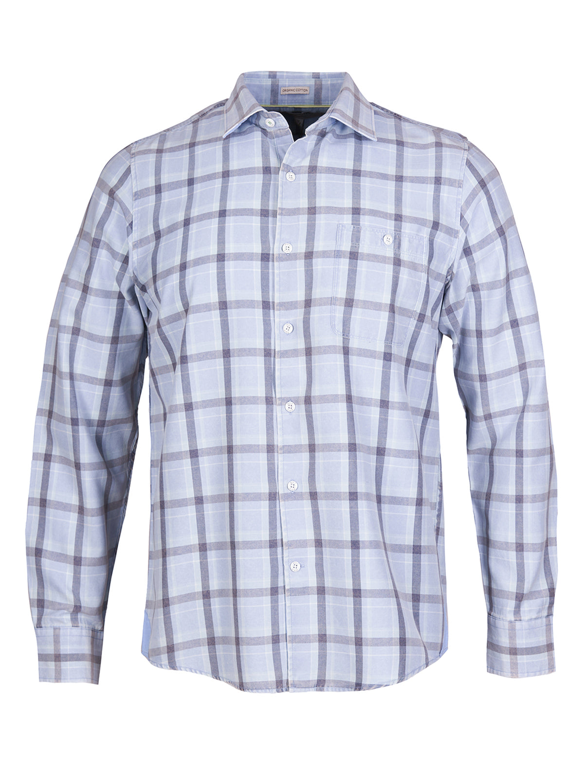 Camisa Algodón Orgánico Hombre Arbed Azul Rockford