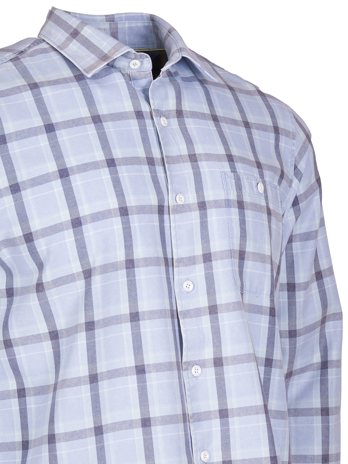 Camisa Algodón Orgánico Hombre Arbed Azul Rockford