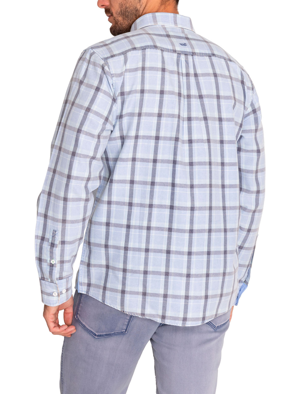 Camisa Algodón Orgánico Hombre Arbed Azul Rockford