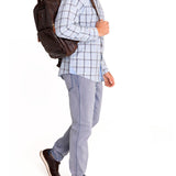 Camisa Algodón Orgánico Hombre Arbed Azul Rockford