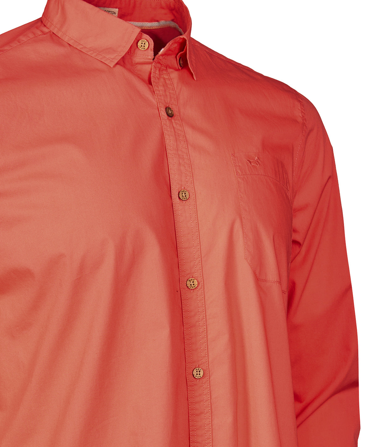 Camisa Algodón Orgánico Hombre Galiton Naranjo Rockford