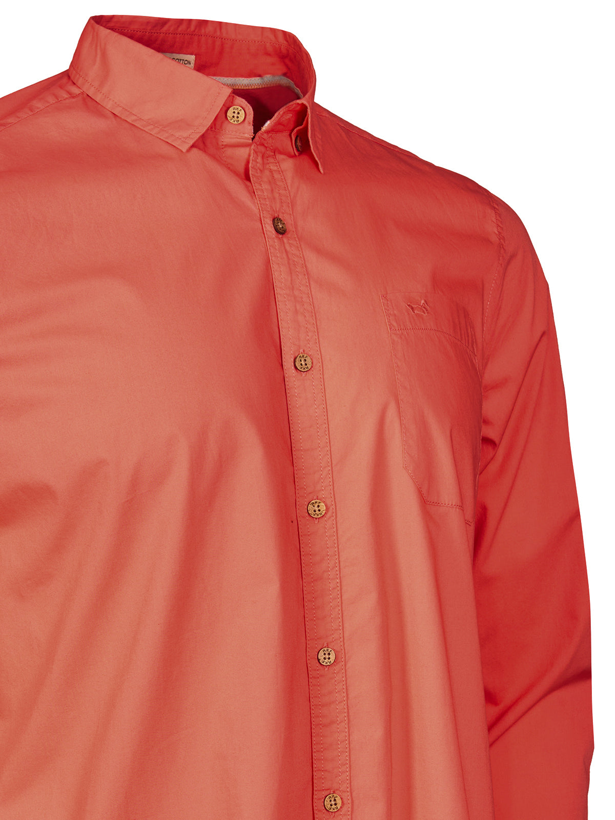 Camisa Algodón Orgánico Hombre Galiton Naranjo Rockford