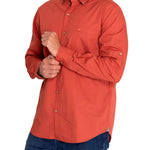 Camisa Algodón Orgánico Hombre Galiton Naranjo Rockford