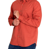 Camisa Algodón Orgánico Hombre Galiton Naranjo Rockford