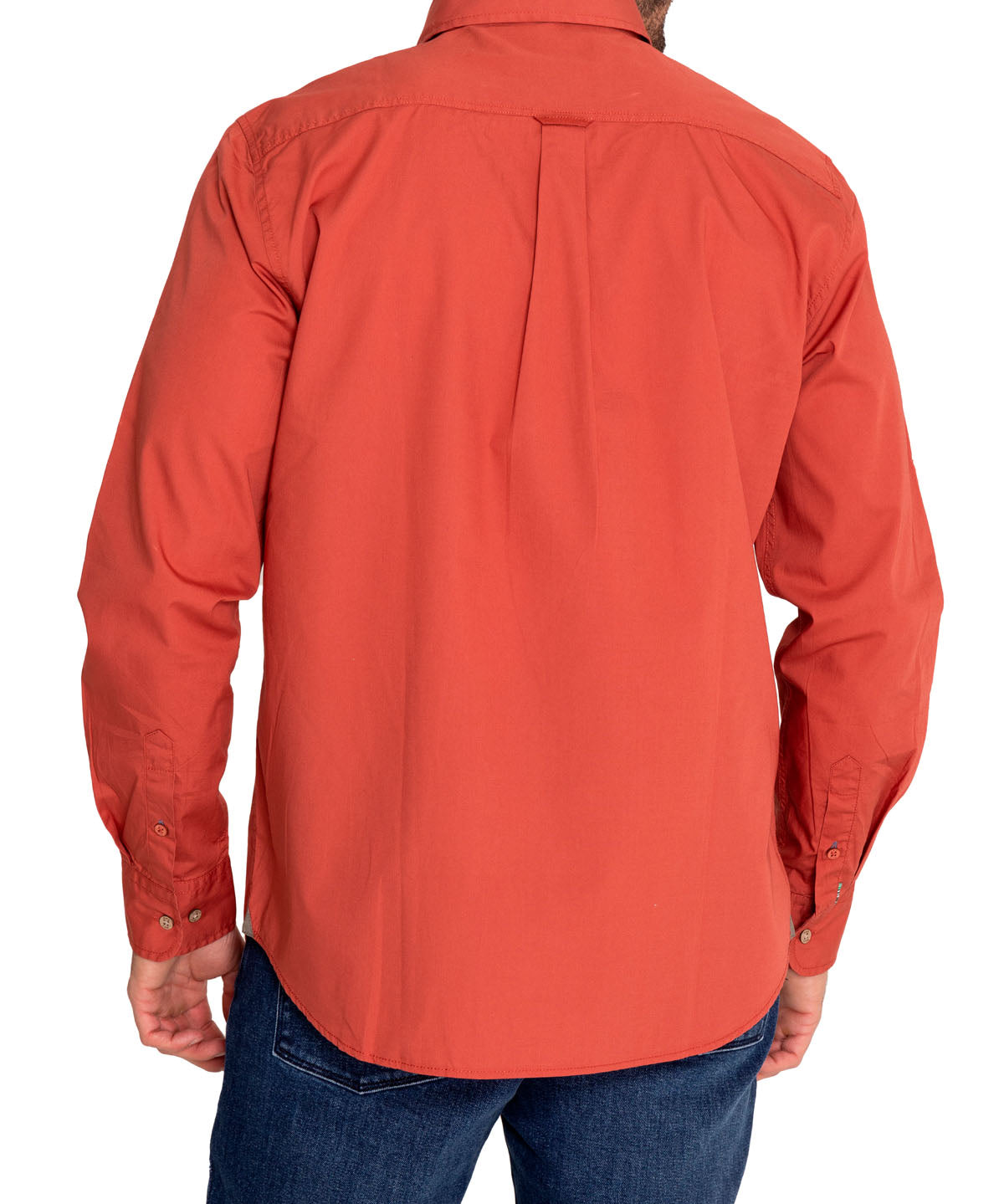 Camisa Algodón Orgánico Hombre Galiton Naranjo Rockford